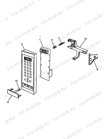 Взрыв-схема микроволновой печи Electrolux EME2304 - Схема узла Command panel 037